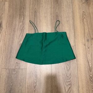 Club Monaco Emerald Green Spaghetti Strap Crop Top XS